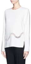 Thumbnail for your product : Nobrand Squiggle mesh cady crepe blouse