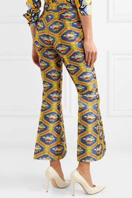 Gucci Jacquard Flared Pants - Yellow