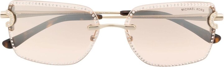 Michael Kors Rhinestone-Embellished Sunglasses - ShopStyle