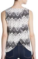 Thumbnail for your product : Romeo & Juliet Couture Fringed Split-Back Tank