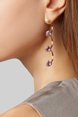 Delfina Delettrez 18-karat Gold, Amethyst And Pearl Earring - one size