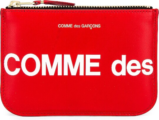 COMME des GARCONS Huge Logo Wallet in Red