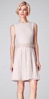 Thumbnail for your product : Mignon Jewel-Neck Beaded Belt Pleated Knit Dresses