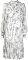 Thumbnail for your product : Lala Berlin Patterned Ruffle Hem Dress