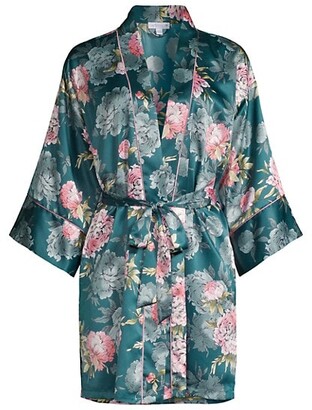 In Bloom Darby Satin Floral Robe