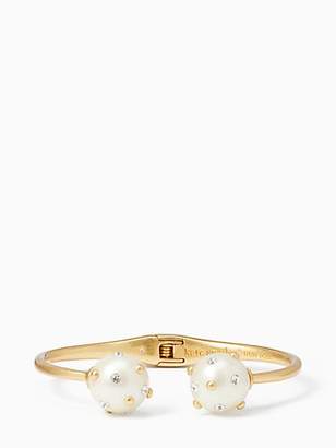 Kate Spade Pearl Bauble Open Hinged Cuff, Cream