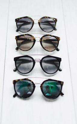 Ily Couture Anna Tortoise Sunglasses - Grey Lenses