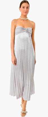 Silver Lame Pleated Dress