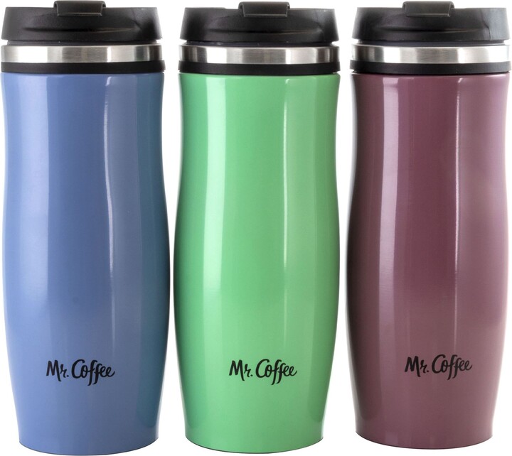Mr. Coffee 12.5 Oz Stainless Steel Insulated Tr avel Mug Set