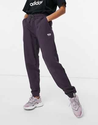 adidas logo RYV sweatpants in dark purple - ShopStyle Activewear Pants