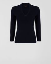 Thumbnail for your product : Jaeger V Neck Ribbed Sweater