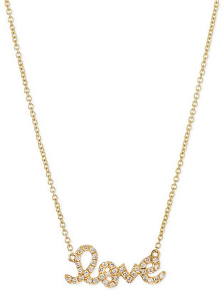 Sydney Evan 14k Gold Diamond Love Pendant Necklace