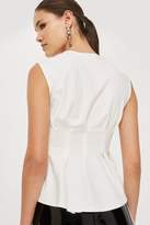 Thumbnail for your product : Topshop Cinched waist sleeveless top