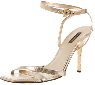Louis Vuitton Metallic Multistrap Sandals