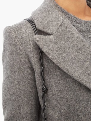 Tibi Double-breasted Brushed Wool-blend Jacket - Grey