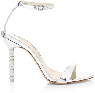 Sophia Webster Haley Embellished-Heel Metallic Leather Sandals Sophia Webster Haley Embellished-Heel Metallic Leather Sandals