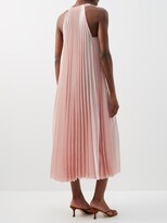 Thumbnail for your product : ZEUS + DIONE Ianthe Pleated Satin-twill Dress - Light Pink