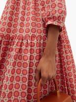 Thumbnail for your product : Muzungu Sisters - Frangipani Circle-print Tiered Cotton Dress - Womens - Purple Multi