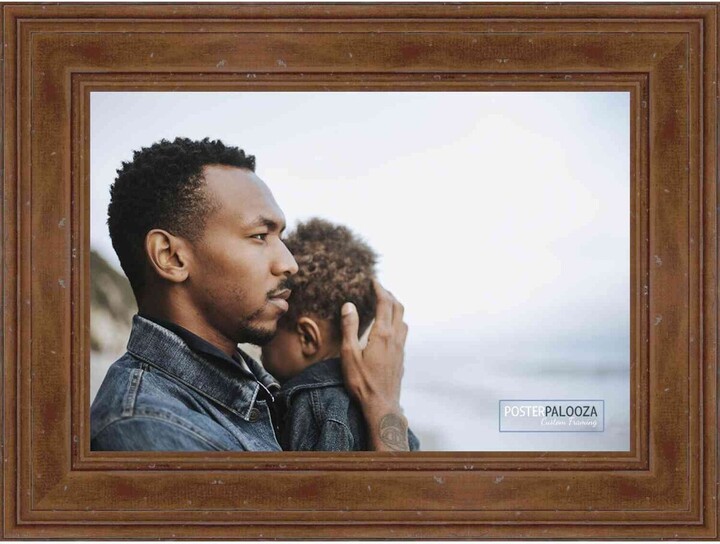 PosterPalooza 4x7 Rustic Walnut Complete Wood Picture Frame with UV  Acrylic, Foam Board Backing, & Hardware - ShopStyle