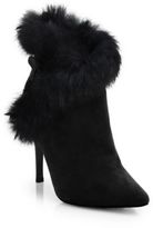 Thumbnail for your product : Alice + Olivia Denyson Fur-Trim Suede Booties