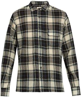 Simon Miller Bexar point-collar plaid wool shirt