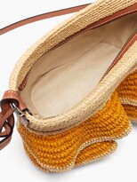 Thumbnail for your product : LOEWE PAULA'S IBIZA Ruffled-raffia And Leather Cross-body Bag - Orange Multi