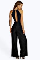 Thumbnail for your product : boohoo Petite Eva Cut Out Back Jumpsuit