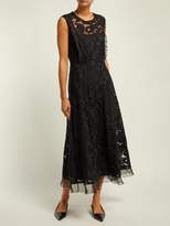 Thumbnail for your product : RED Valentino Floral Embroidered Tulle Dress - Womens - Black