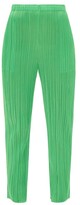 Thumbnail for your product : Pleats Please Issey Miyake Technical-pleated Slim-leg Trousers - Green
