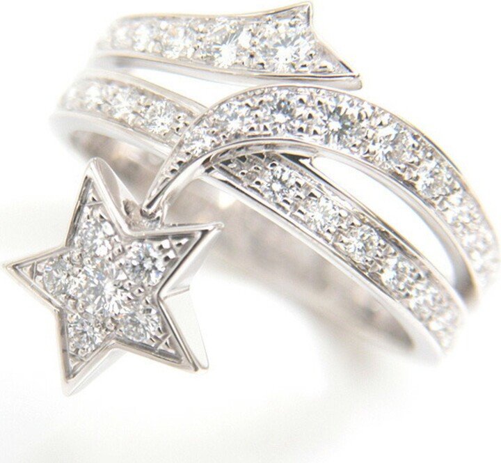 Chanel White Gold White Gold (18K) Band Ring (Pre-Owned)