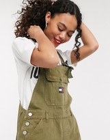 Thumbnail for your product : Tommy Jeans dungaree dress in green