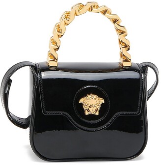 Versace Mini La Medusa Patent Leather Top Handle Bag - ShopStyle