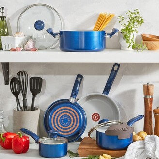 T-fal Simply Cook 6pc Nonstick Aluminum Cookware Set Blue : Target