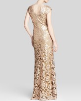 Thumbnail for your product : Tadashi Shoji Gown - Double V-Neck Sequin