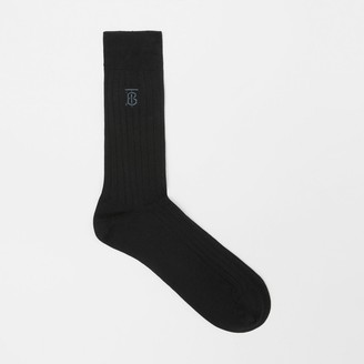 Burberry Monogram Motif Cotton Bend Socks