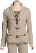 Thumbnail for your product : True Grit Cashmere Fleece Toggle Jacket - Butterfly Thermal Knit Lining (For Women)