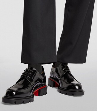 Christian Louboutin Men's Chambeliss Patent Leather Derby Shoes