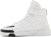 Thumbnail for your product : Givenchy White Leather Runway High-Top Sneakers