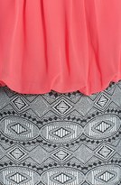 Thumbnail for your product : Trixxi Print Skirt Blouson Dress (Juniors)