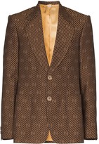 Gucci DIagonal GG stripe single-breasted blazer – Brown