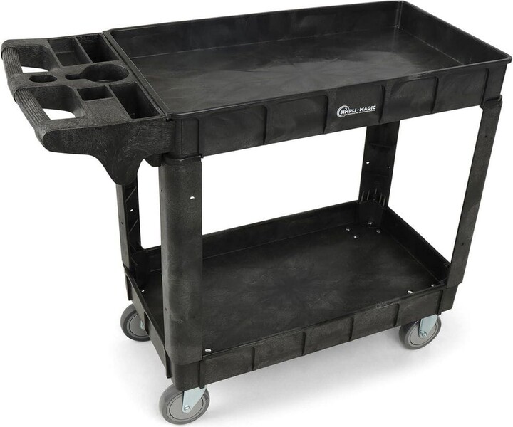 Simpli-Magic Rolling Utility Cart on Wheels Ideal for Garage, Warehouse, Workshop, Restaurants 700-Pound Capacity 40 x 33 x 17-Inch