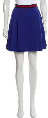 Gucci Pleated Web Trim Skirt w/ Tags Blue Pleated Web Trim Skirt w/ Tags