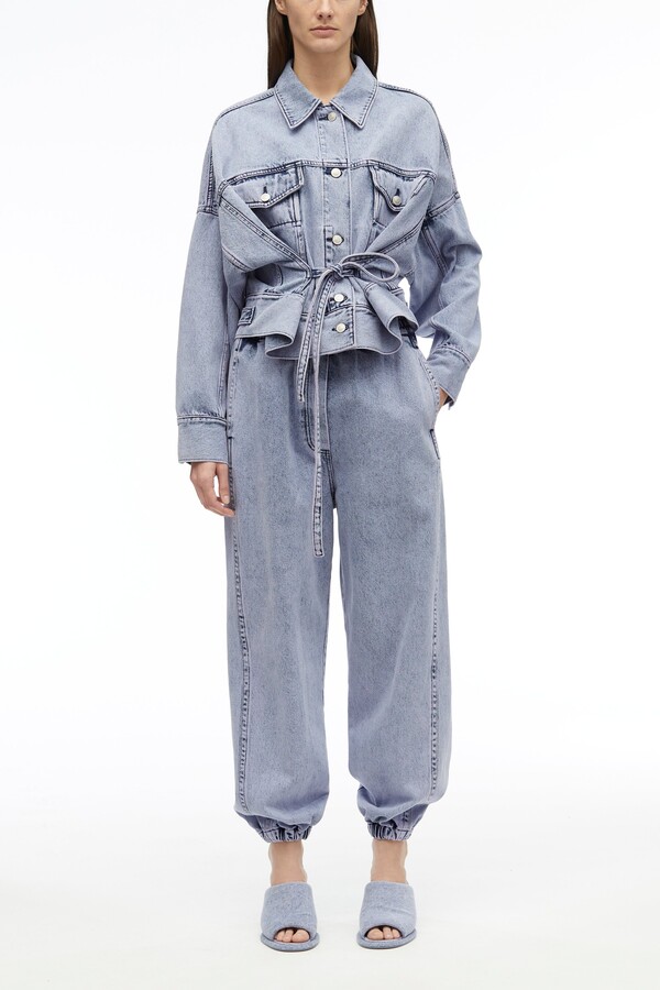 3.1 Phillip Lim Overdyed Denim Boxy Jacket in periwinkle - ShopStyle 