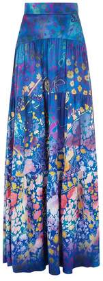 Peter Pilotto Floral Silk Maxi Skirt