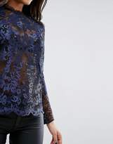Thumbnail for your product : Lipsy High Neck Lace Blouse