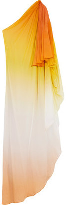 Temperley London Miracle Asymmetric Draped Silk-Chiffon Gown