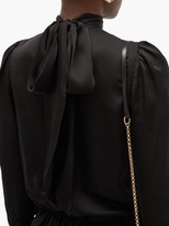Thumbnail for your product : Zimmermann Drape Knotted Silk-chiffon Dress - Black