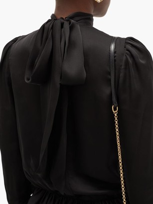 Zimmermann Drape Knotted Silk-chiffon Dress - Black
