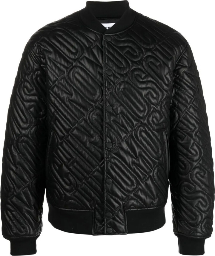 Moschino Logo-Embossed Bomber Jacket