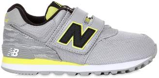 New Balance Mesh & Faux Leather Running Sneakers